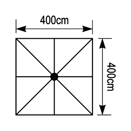 Επαγγελματική ομπρέλα Aegean 4x4 - Σχήμα