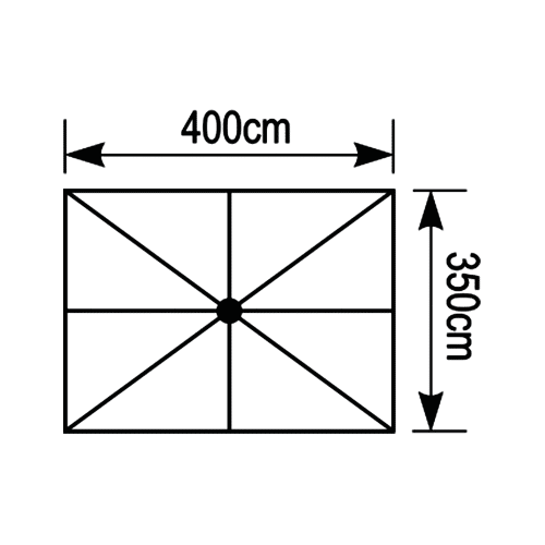 Επαγγελματική ομπρέλα Armonia 4x3,5 - Σχήμα