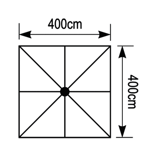 Επαγγελματική ομπρέλα Armonia 4x4 - Σχήμα