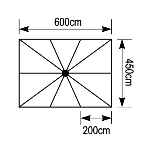 Επαγγελματική ομπρέλα Astra 6x4,5 - Σχήμα