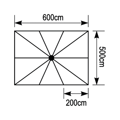 Επαγγελματική ομπρέλα Astra 6x5 - Σχήμα